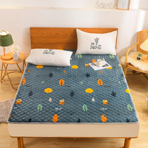 Thickened Flannel Mattress Upholstered Bed Home Student Dorm Room Single Cow Suede Cushion Bed Bedding Coral Suede Bedding