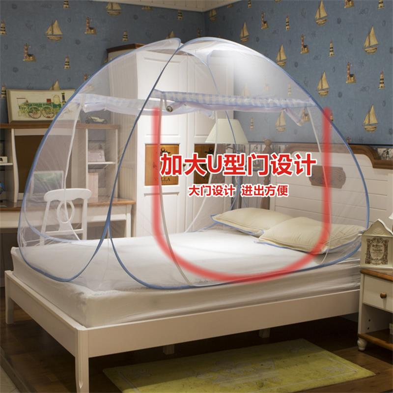 Ba cánh cửa hai cửa muỗi net yurt ký túc xá sinh viên 1.0 1.2 m 1.5 đôi 1.8m giường miễn phí lắp đặt màn chống muỗi