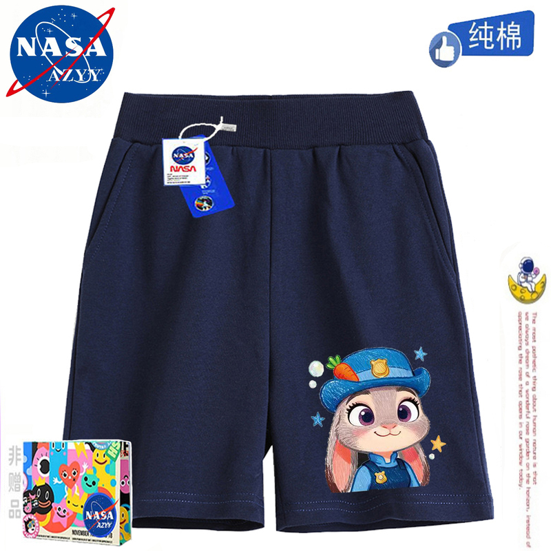 Nasa Judy Girls' Pure Cotton Shorts Summer Cartoon Cute Zootopia Casual Kidsren's Shorts