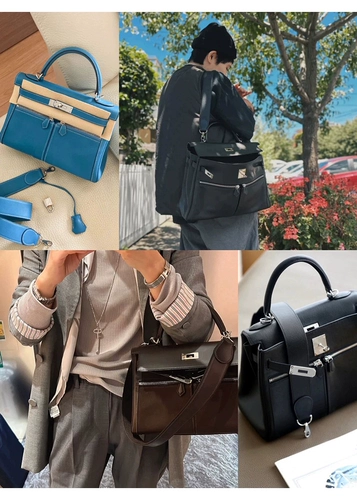 Французский Blithe Verow Big -Name Kelly Lakis Double Zipper Bag Bag Новая кожаная платиновая сумка самка