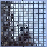 Серебряный, зеркальный эффект, 15mm