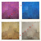 Металлическая пирамида из нержавеющей стали, серебряная мозаика, зеркальный эффект