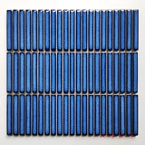 Маленькая длинная полосае керамическая мозаичная палочка для еды кирпич черный, белый, синий зеленый балкон -балкон -балкон -балкон -цилиндр изогнутая стена