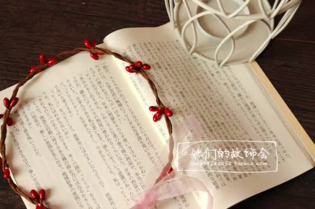 Handmade DIY ban nhạc tóc Red bean mây berry Sen nữ phụ kiện tóc rừng - Phụ kiện tóc kẹp tóc nữ