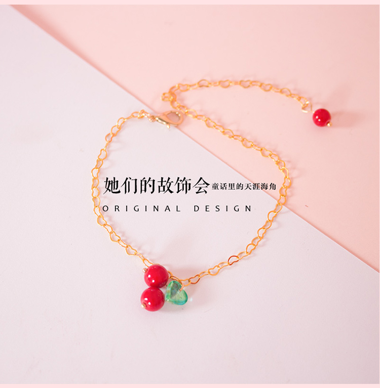 Handmade Nhật Bản mềm chị vòng chân mùa hè ban đầu ngọt ngào ngọc bướm trang sức của họ đồ trang trí sẽ được làm bằng tay