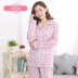 Bộ đồ ngủ trung niên cotton mẹ mùa xuân và mùa hè mỏng phần XL dài tay dịch vụ nhà phù hợp với áo len cotton đồ bộ kiểu đẹp 2021 Bộ Pajama