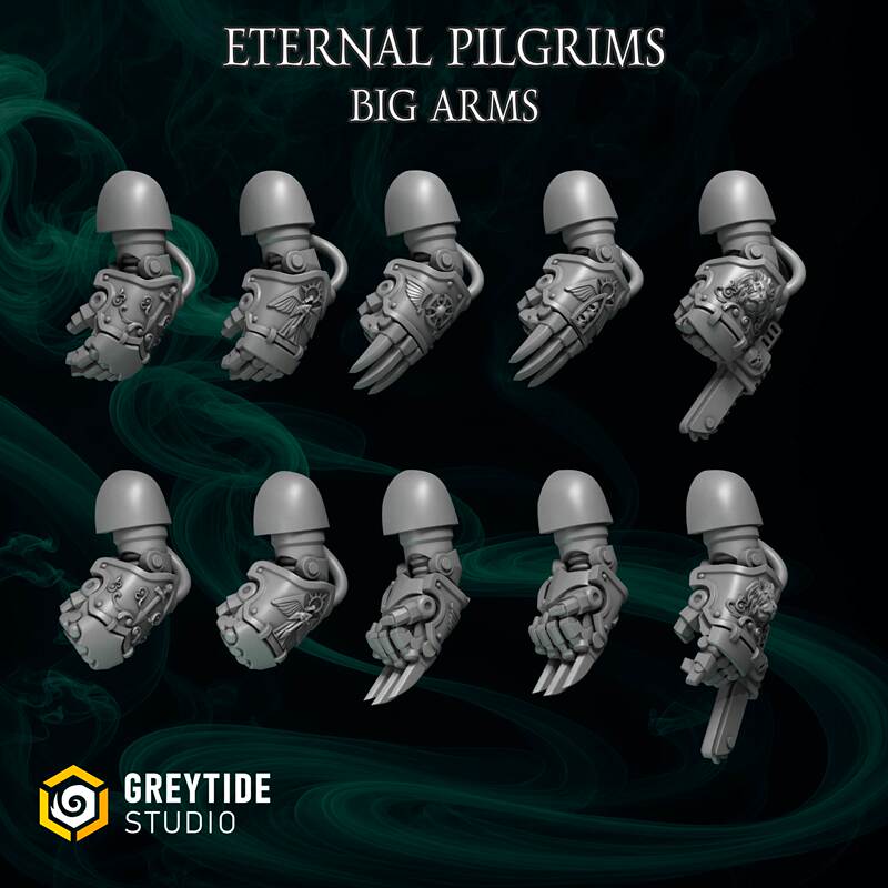 [Wargame Accessories] A5 Dark Angels Terminator Power Fist Gauntlets Accessory White Model