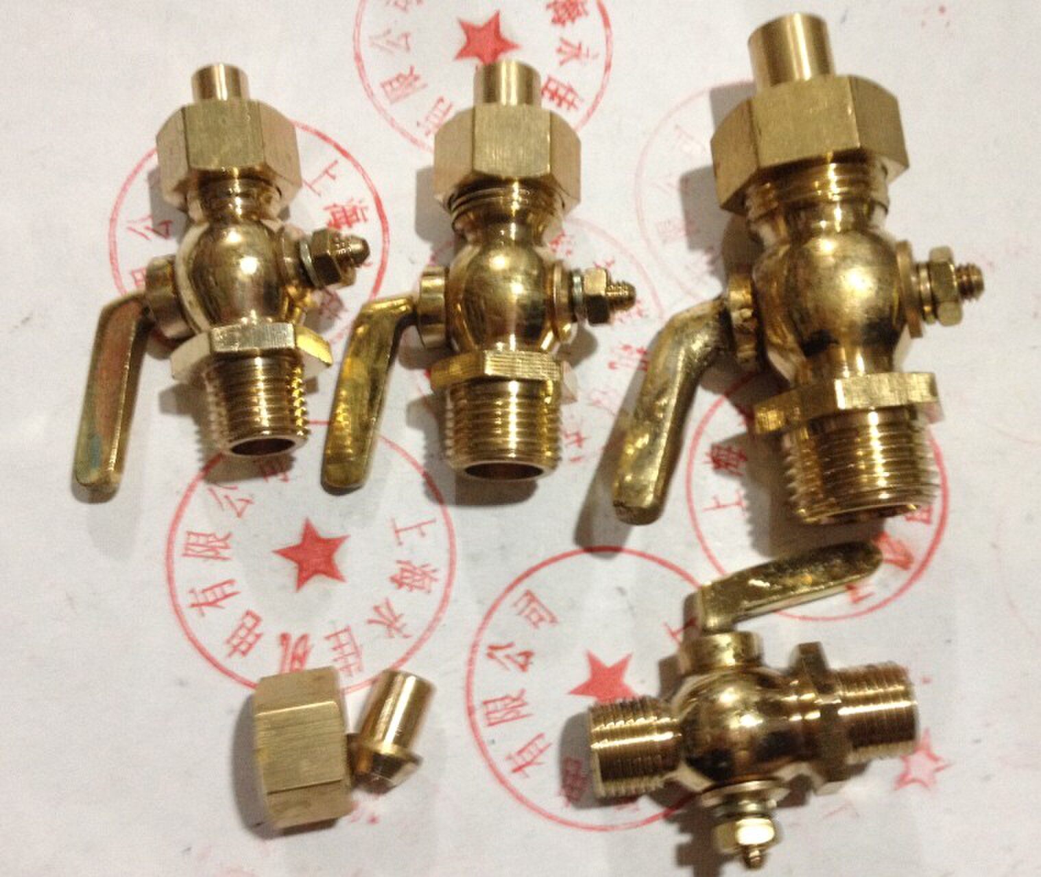 Copper outer wire stopt Copper two-way outer wire Cork Copper pressure gauge external wire stopt Copper piston external wire stopcock 1 4