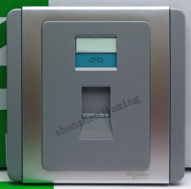 Schneider CLIPSAL Qisheng E3000 Metropolis series silver gray telephone socket weak plug