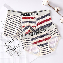 Jiang Bang couple underwear modal cotton cute Tide brand sports underwear men and women underwear hipster set ins