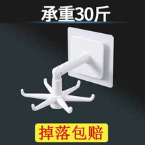 Hook Four-claw hook powerful viscose wall hanging wall upper bearing soup spoon rack No-scar frame kitchen free of punching hook