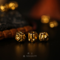 (produced by dust) Baixiang seed gold re-carved beads Baixiang seed pure gold playing accessories