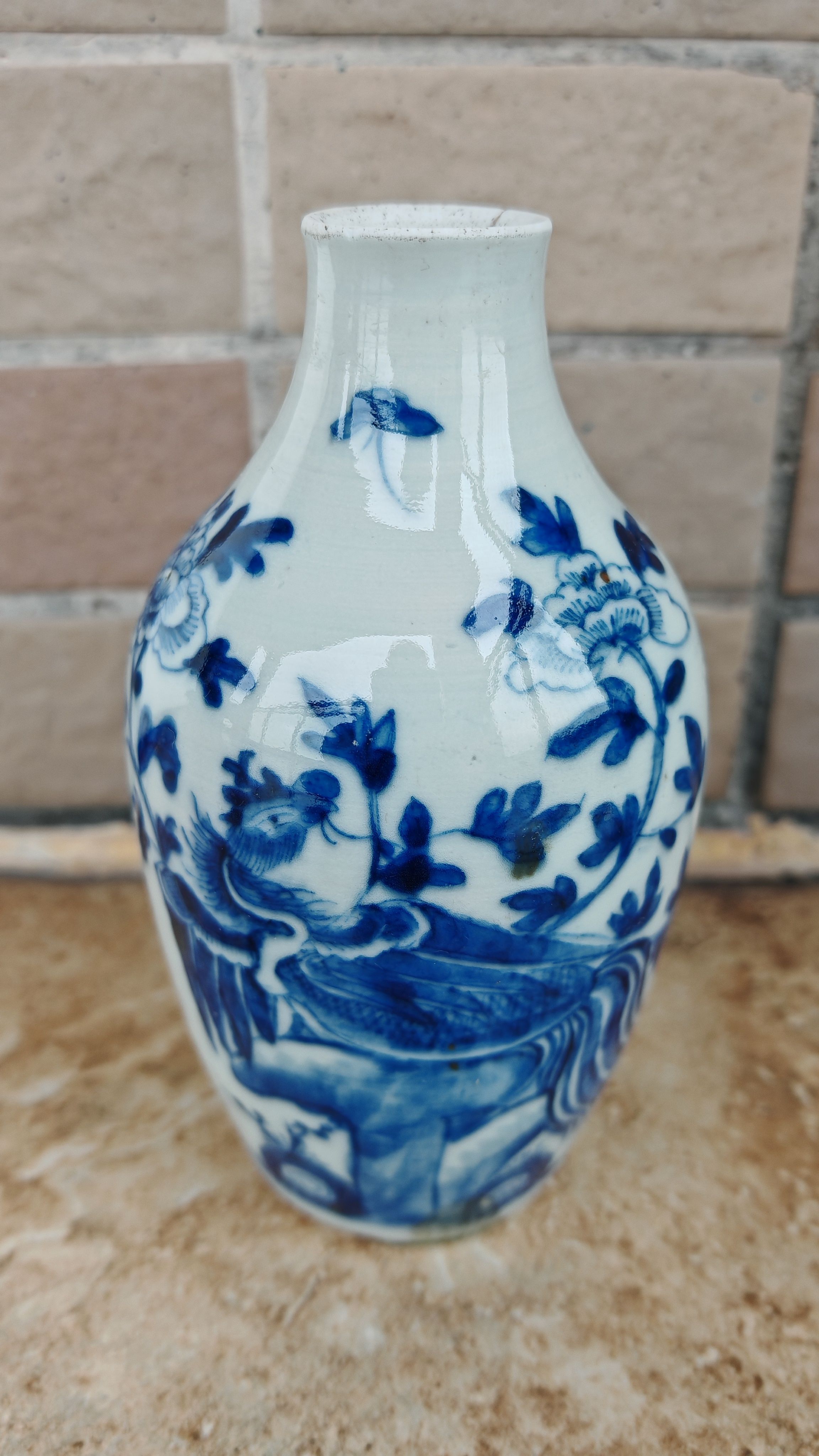 清光绪，青花凤朝牡丹瓶高10.5cm，足径6.8cm/-淘宝Taobao | 天猫Tmall