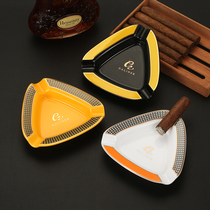 Cigar ashtray European cigar ashtray ceramic ashtray triangle 3 smoke slot fashion ashtray
