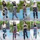 Women's anti-mosquito pants summer thin artificial cotton silk bloomers cotton silk long floral pants casual harem pants adult beach pants