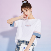 Korean short sleeve t-shirt women cotton ins tide 2021 new summer thin loose casual Joker top