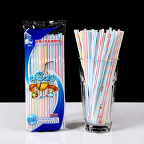 Disposable Straw Color Drink Milk Tea Soy Milk Milk Bendable Child Pregnant Woman Postpartum Rough Long Plastic Straws
