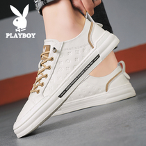 Floral Playboy mens shoes Leather Shoes Leather 2022 New summer breathable mens flat-bottomed casual genuine leather board shoes 100 hitch