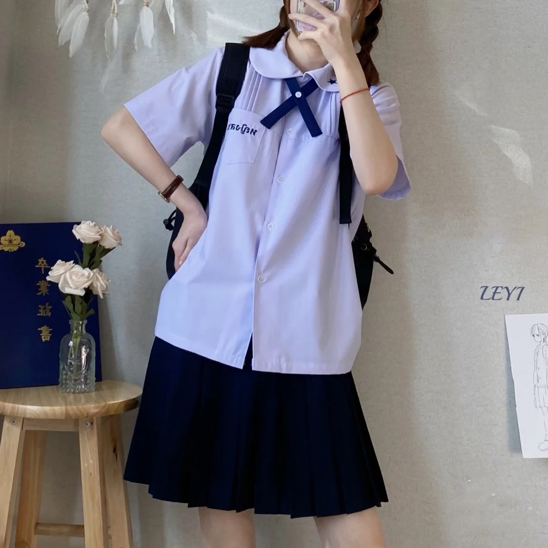Thai school uniform Nano JK uniform female summer campus wind taboo girl Thai shirt student class dress skirt suit
