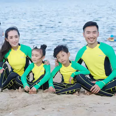 Foreign trade large manufacturers long-sleeved swimsuit men's and women's couple trousers snorkeling sunscreen clothes quick-drying thin children's jellyfish clothes