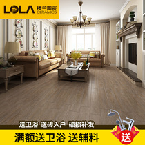 Loulan tile Living room wood grain brick 900*150 Dining room imitation wood grain floor tile Babylon ancient oak