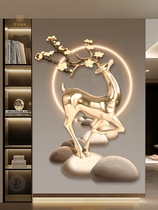 Foe Deer Modern Light Extravagant Advanced Sensation Entry Into The Home Xuanguan Decoration Painting High-end High-end Corridor Aisle Hanging Painting Stone To Operate