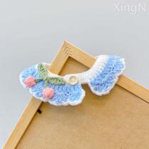 Knitted cat bib dog bib pet collar hand-knitted collar kitten and dog mouth towel cute accessories