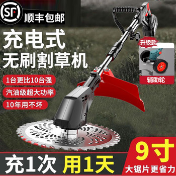 Electric Lawn Mower, Small Household Weeding Machine, Rechargeable Lithium Battery Lawn Mower, Multi-Functional Weeding Machine