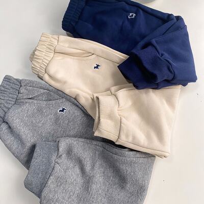 Blue Dog's new Korean-style fashionable fleece casual sportswear pants for autumn and winter