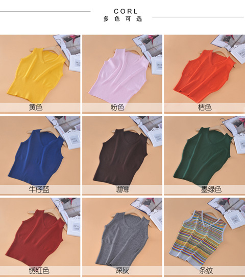 Mùa thu và mùa đông áo len nữ tinh khiết cashmere nhỏ sling đồ lót nhiệt cá nhân cổ áo len ngắn V áo len áo phao nữ