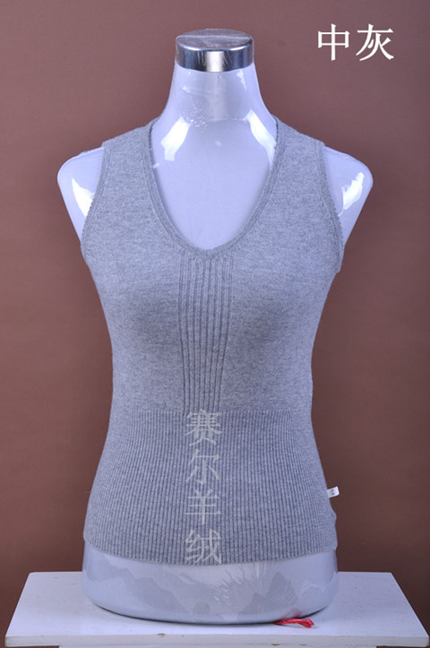 Mùa thu và mùa đông áo vest cashmere cá nhân ấm áp đoạn ngắn đầu V-len len đan đan đáy áo len áo thun nữ đẹp