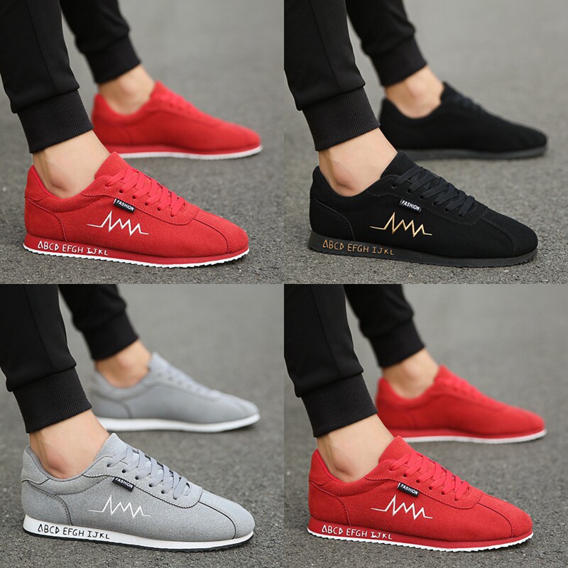 Fall Men's Shoes Red Korean Version Trendboard Shoes Society Little Guys Spirit Sports Casual Aganshoe Tide Shoes Red Shoes-Taobao