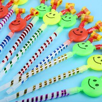 Childrens large smiling face blowing dragon blowing roll blowing dragon whistle party micro-business push small gift activities stall toys