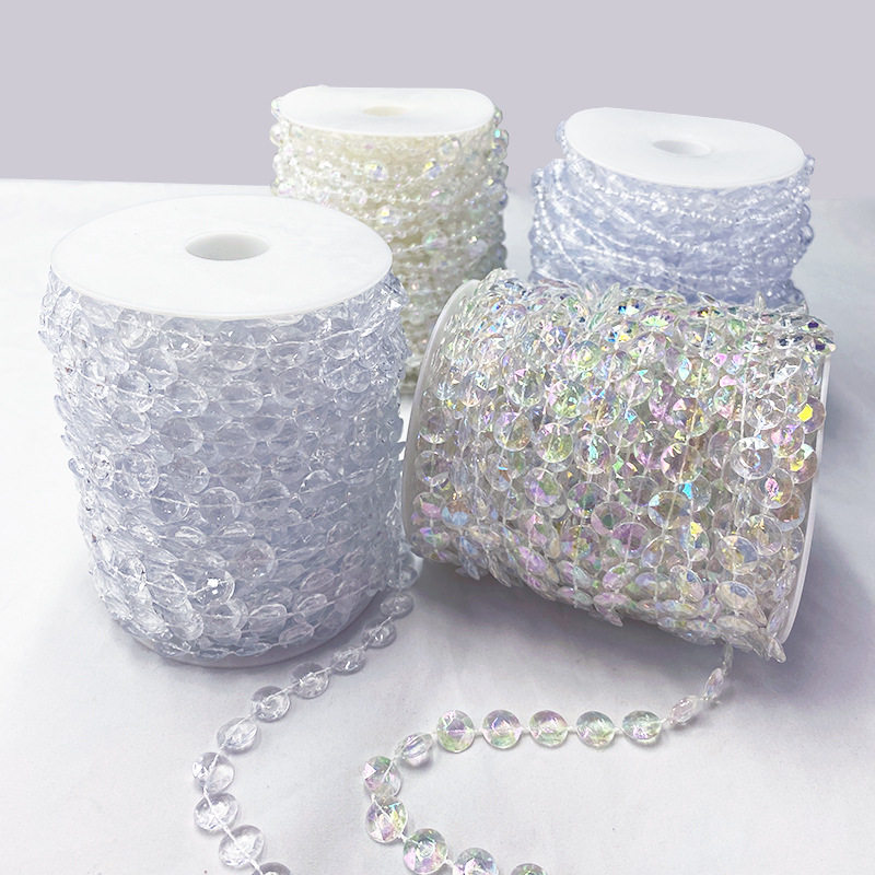 Acrylic wedding bead cord curtain wedding road lead octagonal bead chain stage suspended ceiling arrangement crystal tree decoration