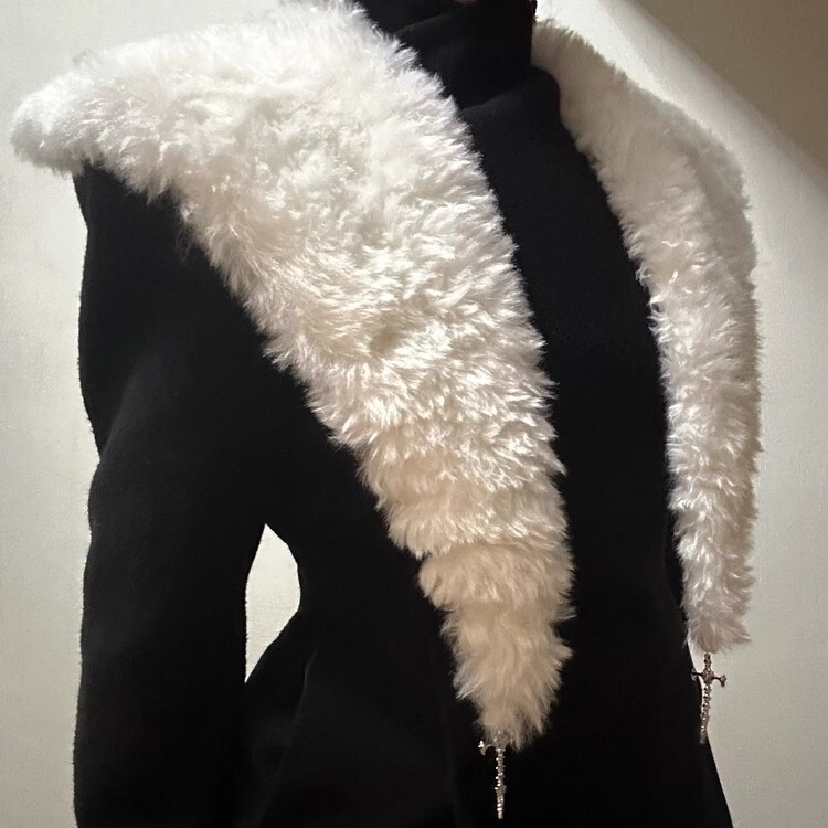 Parseltounge Snake Language Winter Clearance: Divine Messenger Wool Side-Button Chinese Style Niche Waist-Tailored Blazer