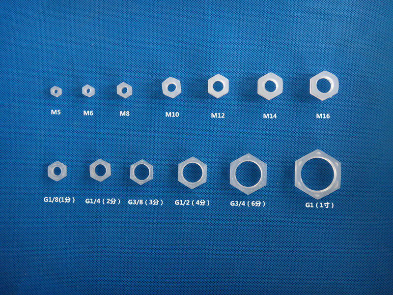 Plastic nuts Hexagonal nylon nuts Plastic nuts M6 M8 M10 M12 M16 high temperature resistant nuts