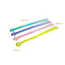 Japan imported long handle shoehorn lift shoe color plastic shoehorn 47cm long shoes old man effortless shoes slip