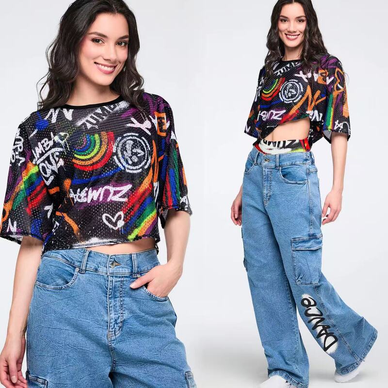 Zw Dance Quick-Drying Mesh Top Pride Series Sports Cover-Up Team Fitness Clothing Zw Dance Quick-Drying Mesh Top Pride Series Sports Cover-Up Team Fitness Clothing