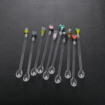Mixing Rod acrylic mixing bar mixing spoon juice stick mixing spoon juice stick spiral stirring stick 10 repeatedly used