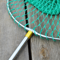 Big fish copying net foldable hollow steel ring stainless steel telescopic positioning rod fishing nylon net bag fishing supplies