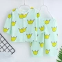 Bộ đồ lót trẻ em cotton mùa xuân và mùa thu cho bé quần áo mùa thu 3 phần mỏng mùa hè quần áo trẻ sơ sinh 6 dịch vụ điều hòa không khí - Quần áo lót shop quần áo trẻ em