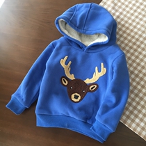 Special upgrade warehouse clear cabin composite flocking process boy baby gush with hat-thick clothing