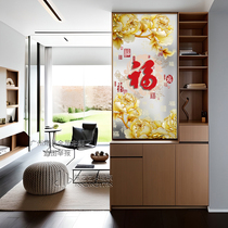 Customized screen cabinet living room partition cabinet simple modern art glass multi-functional home entry entrance cabinet light luxury