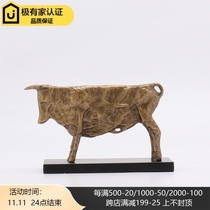 Modern creative light luxury retro cow ornaments Nordic wine cabinet TV cabinet showroom model room sales department porch jewelry