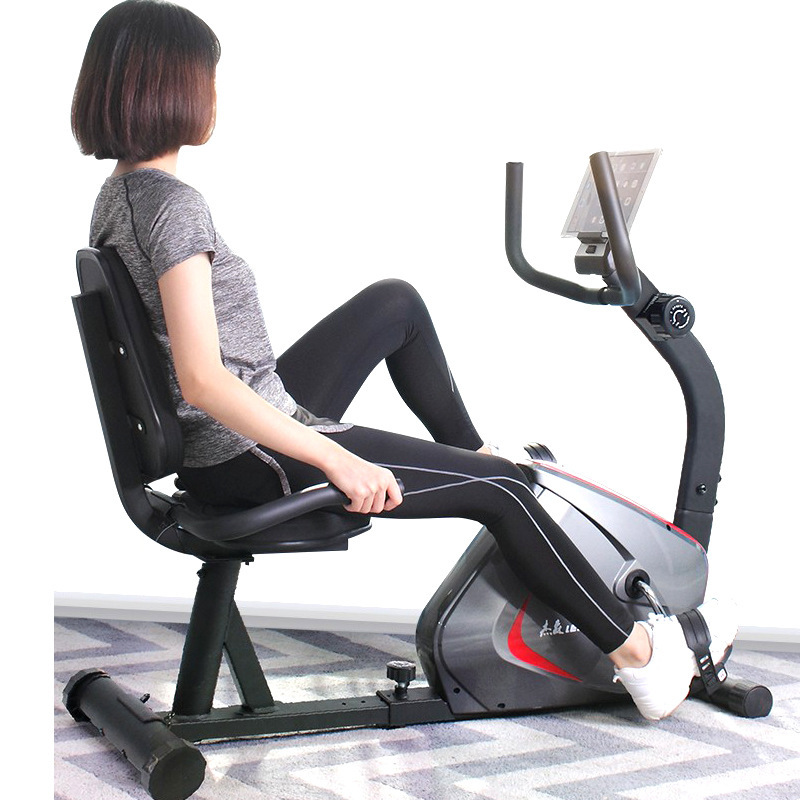 Home Exercise Bike, Indoor Sports Bicycle, Horizontal Fitness Equipment for Middle-Aged and Elderly People, Lower Limb Training