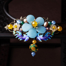 Retro hairclip back of the head with a word clip adult large clip flower hairpin ethnic hair jewelry ancient style headdress women