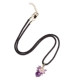 Цепочка до ключиц с аметистом, простая гипоаллергенная упаковка