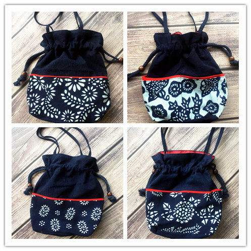 Wuzhen characteristic blue print cloth change wallet mobile phone keybag Mom buy bag pack