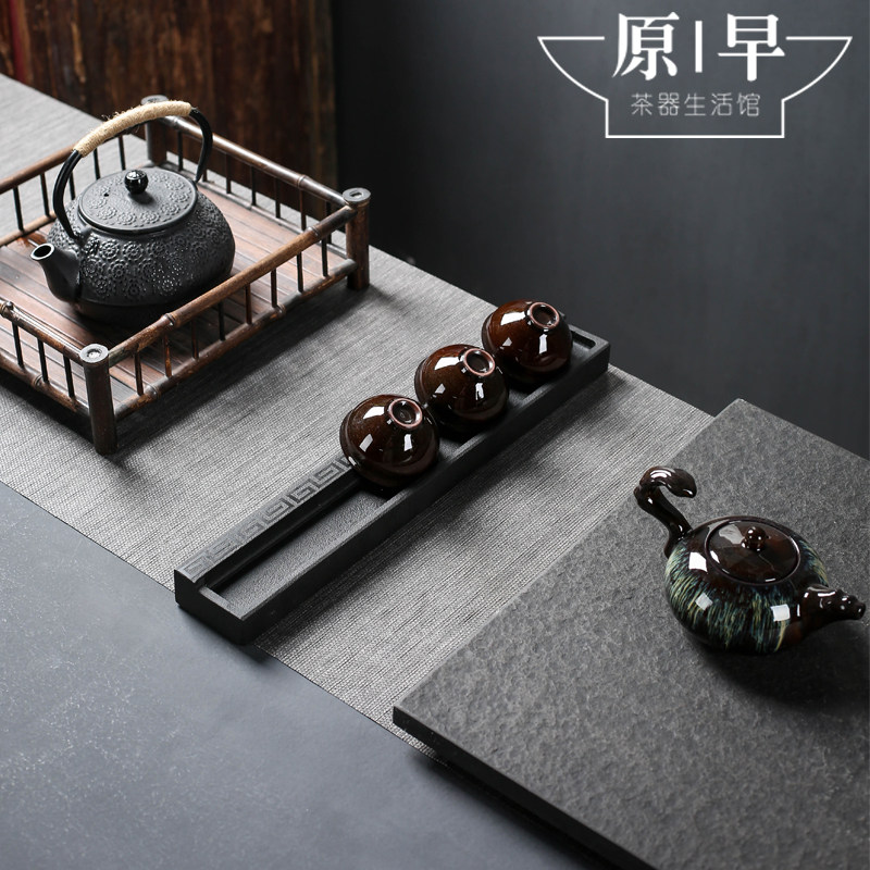 Chongwu Wujinshi tea cup holder Kung Fu tea tray cup tea ceremony accessories drainage rack tea rack tea rack tea set storage shelf