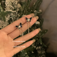 Серьги серебряной иглы одна пара